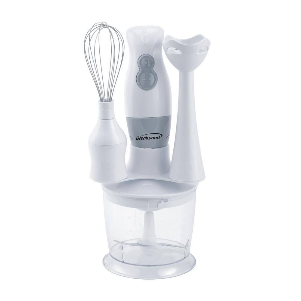 Brentwood Appliances 2Speed White Hand Mixer Blender and Food