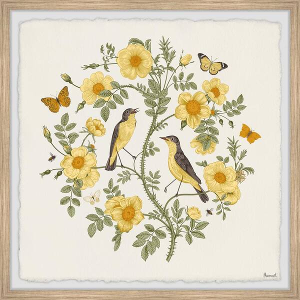 Artery8 Biglietto Di Auguri Uccelli E Farfalle Su Albero Autunnale – Folk Art – Con Busta – Bianco Interno Per Messaggio Personale