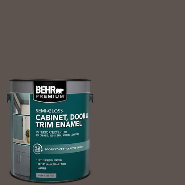 1 gal. #AE-24 Barn Brown Semi-Gloss Enamel Interior/Exterior Cabinet, Door & Trim Paint
