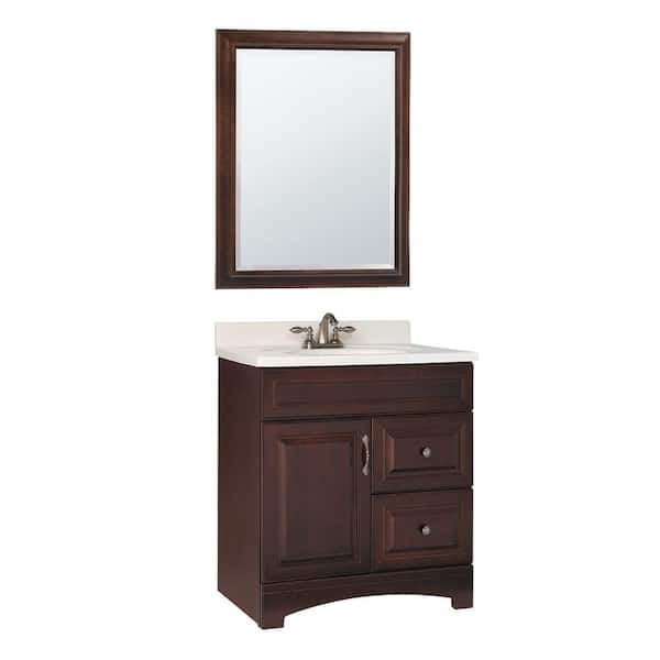 American Classics Gallery 30 in.W x 21 in. D Vanity Cabinet with Mirror in Java-DISCONTINUED
