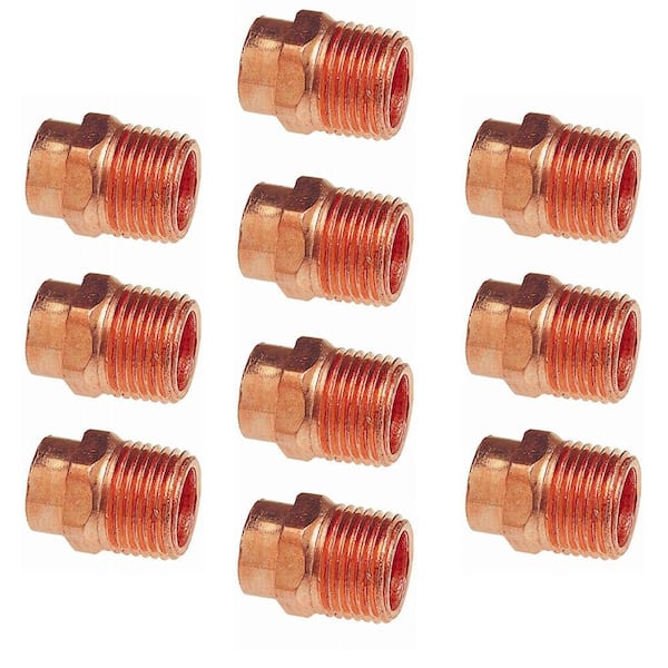 Everbilt 1/2 in. Copper Cup x MIP Male Pressure Adapter (10-Pack)