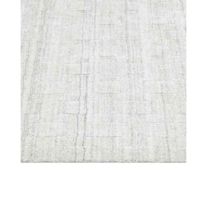Peyton Contemporary Modern Alabaster 9 ft. x 12 ft. Hand-Knotted Area Rug