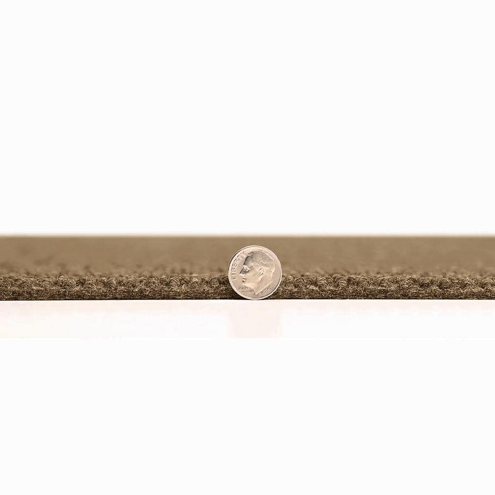 18" Chestnut Self-Stick Hobnail Carpet Tiles, Pack of 16