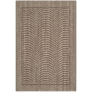 Palm Beach Silver 2 ft. x 3 ft. Border Solid Area Rug
