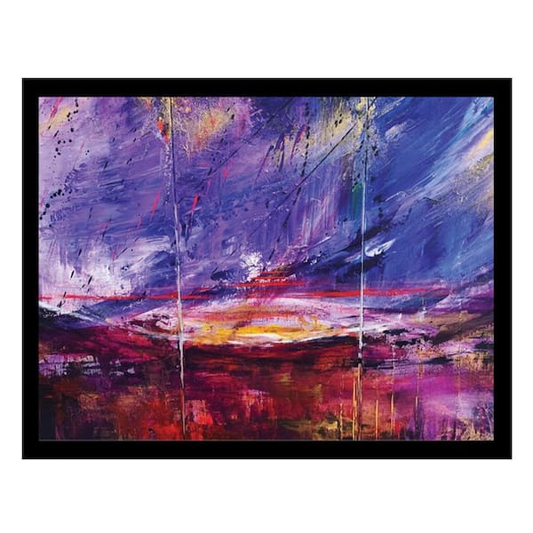 VENICE BEACH Collections Wahl Abstract Art Design-Purples Framed Print by Sarah Wahl 1 Piece Framed Graphic Print 18 in. x 14 in.