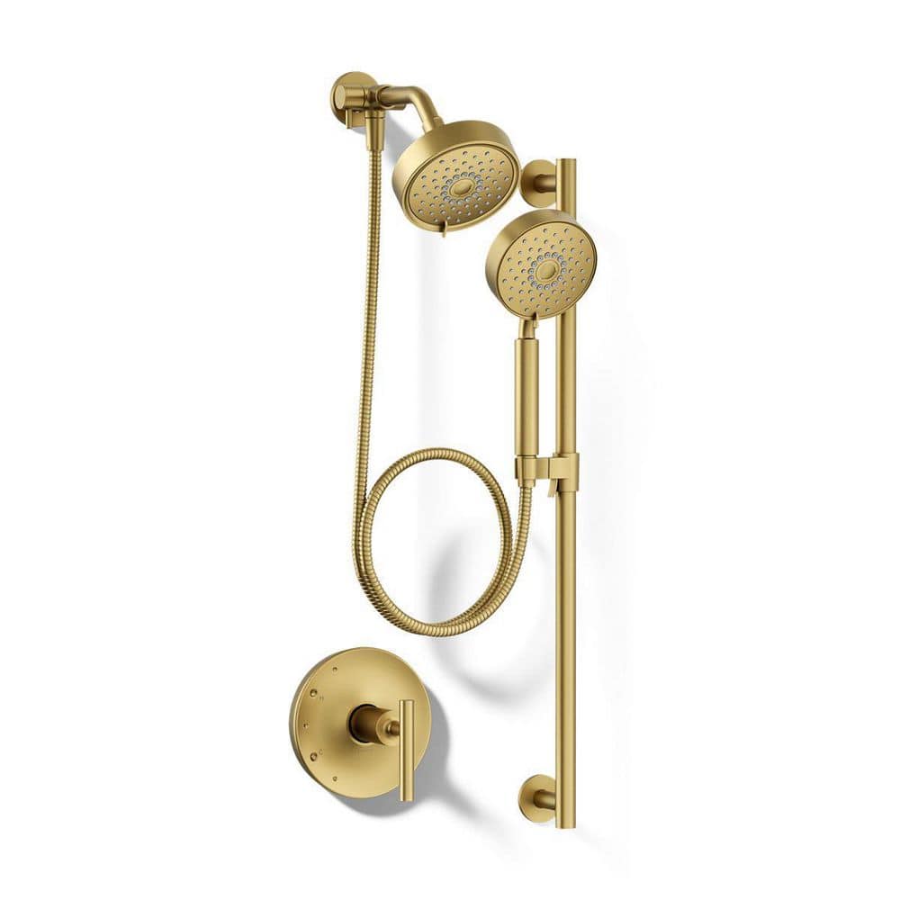 Purist 1-Handle Wall Mount Shower Trim in Vibrant Brushed Moderne Brass (Valve Not Included) price history on PriceWatchPro