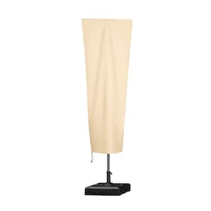 Patio Umbrella Cover, up to 13 ft. Windproof, 420D Oxford Cloth, PU Coating 2000, UV Resistant Beige