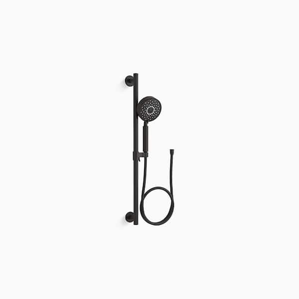 KOHLER Purist 3-Spray Patterns Wall Mount Round Handheld Shower Head 2.5 GPM in Matte Black