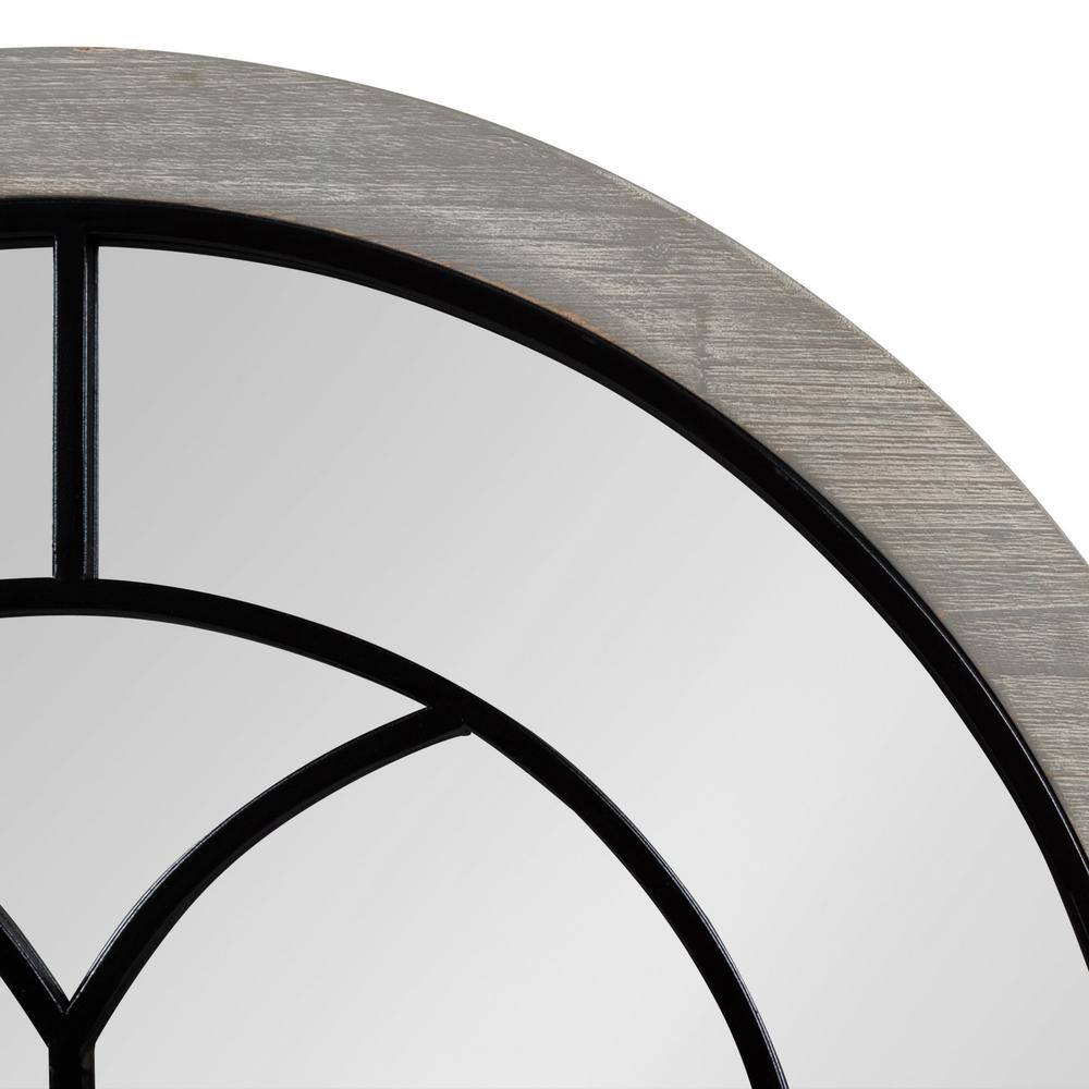 Joffrey Gray Wood Arched Full Length Wall Mirror