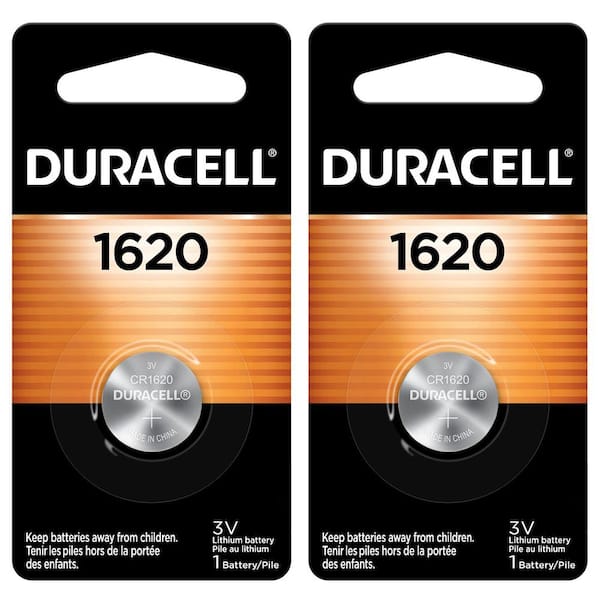 Duracell 1620 Lithium Coin 1-Count Battery Mix Pack (2 Total Batteries)