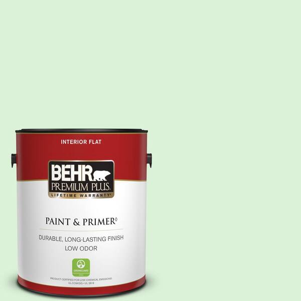 BEHR PREMIUM PLUS 1 gal. #P390-1 Frostini Flat Low Odor Interior Paint & Primer
