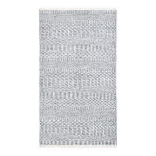 Solo Rugs Pia Contemporary Light Gray 8 ft. x 10 ft. Handmade Area Rug