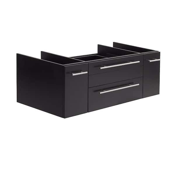 Fresca Lucera 47 in. Wall Mount Floating Double Bath Vanity Cabinet without Top in Espresso - Vessel Sink Compatible