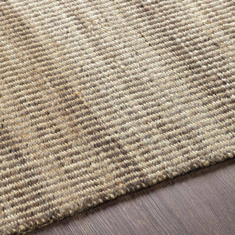Gray Flat Woven Wool Rectangular 5' x 7' Rug
