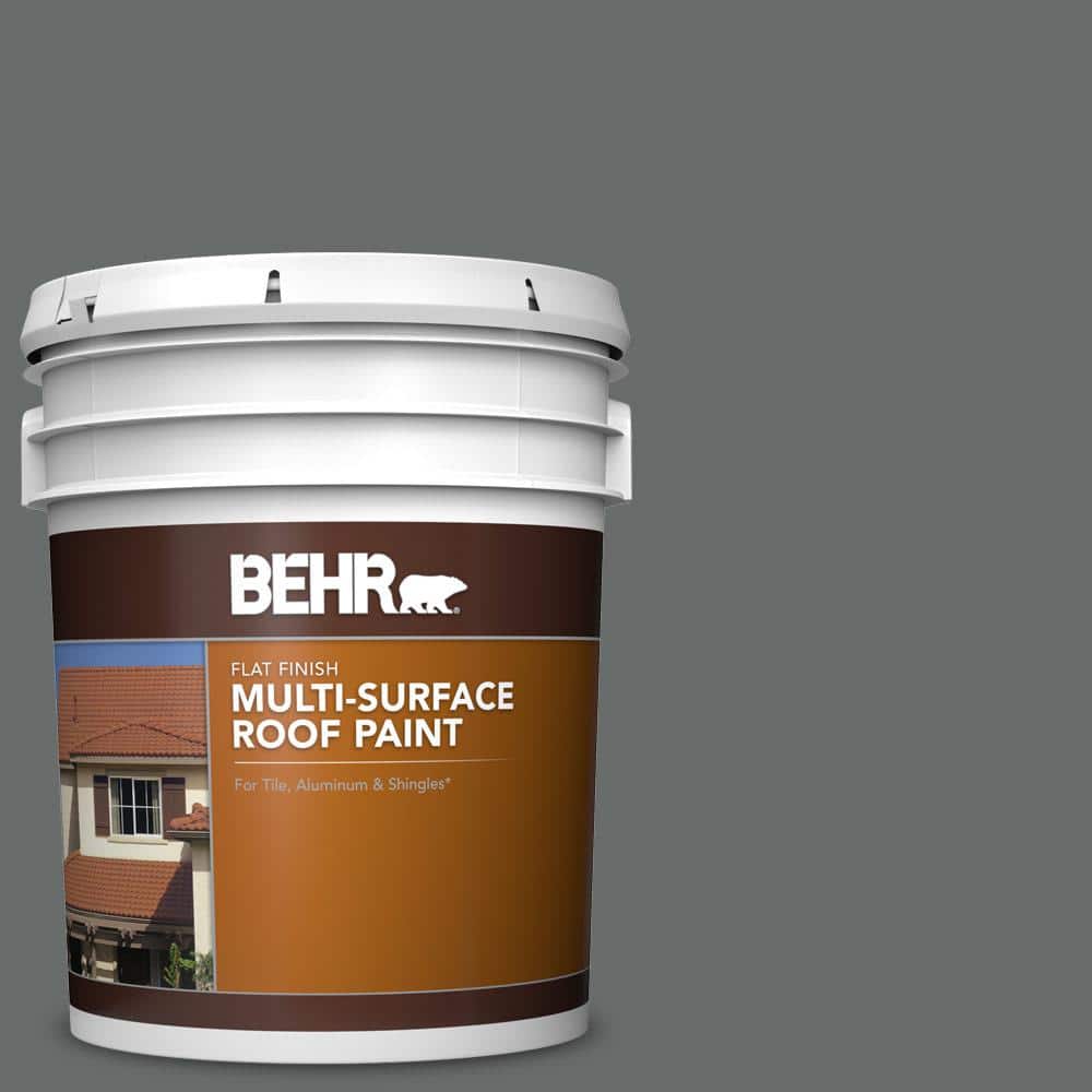 5 gal. #PPU25-03 Shadows Flat Multi-Surface Exterior Roof Paint