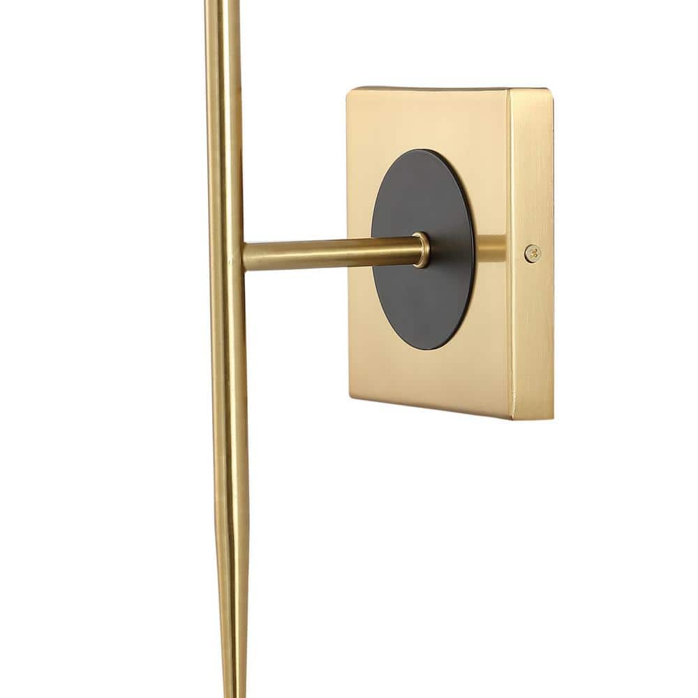 Sylvie 20" Brass Gold & White Iron LED Wall Sconce