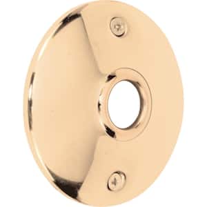 Door Knob Rosettes, 3 in. Outside Diameter, Polished Solid Brass (2-pack)