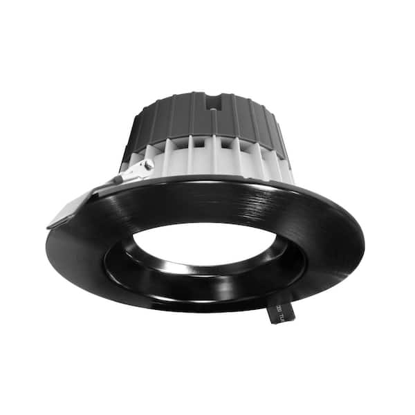 NICOR CLR6-Select 6 in. Black Commercial LED Recessed Downlight Kit, 3000K-5000K