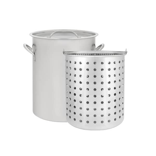 Concord 36 QT Stainless Steel Stock Pot w/ Basket. Heavy Kettle