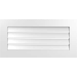 36 in. x 18 in. Vertical Surface Mount PVC Gable Vent: Functional with Standard Frame