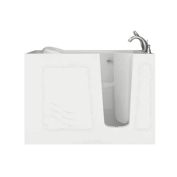 Safe Economy 53 in. Right Drain Walk-In Soaking Bathtub in White