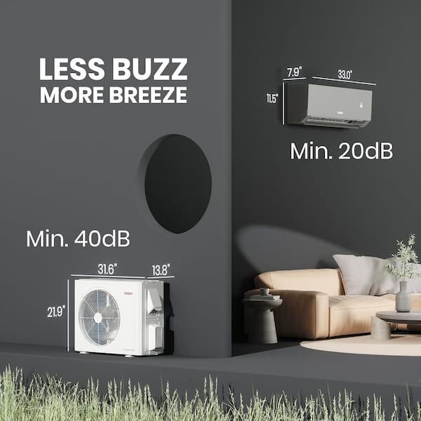 Tosot 12K BTU 24.5 SEER2 Ductless Inverter Mini-Split Air