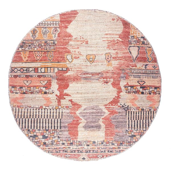 Vintage Flatweave Hermina Multi 6 ft. x 6 ft. Round Area Rug