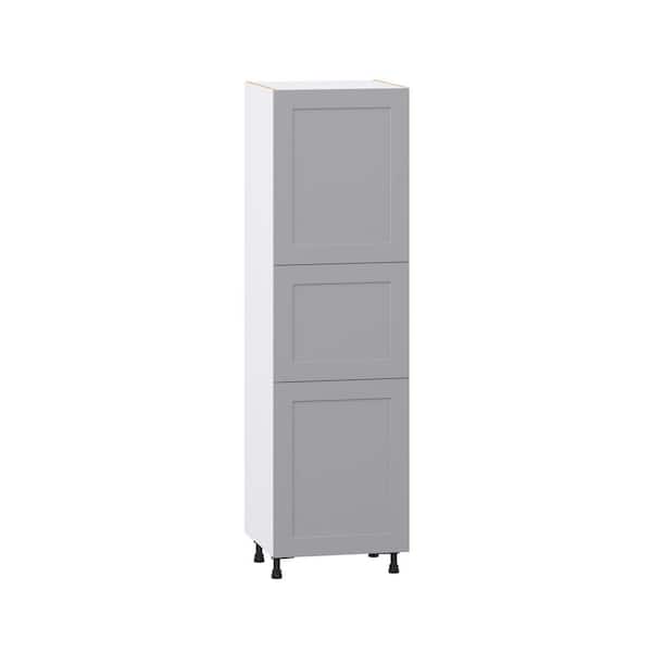 J COLLECTION Roseland 24 in. W x 24 in. D x 84.5 in. H Assembled Shaker Pantry Kitchen Cabinet in Slate Gray with 4-Shelves