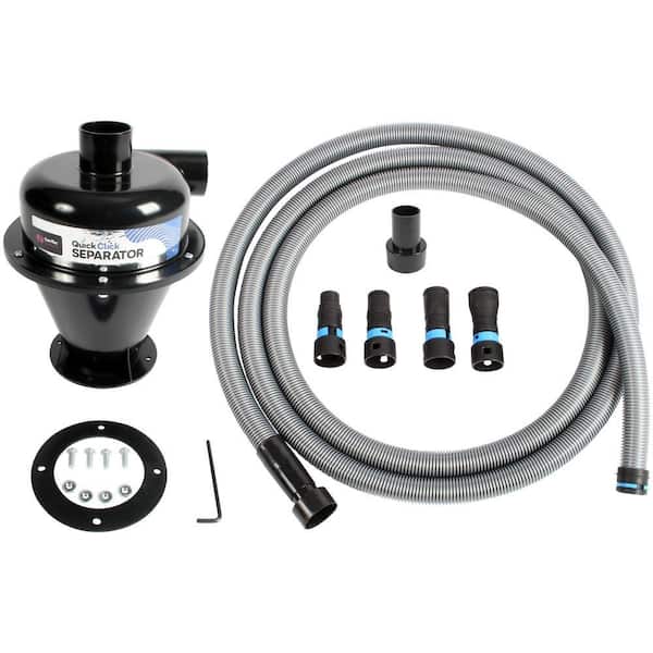 Quick Click Dust Collection Separator and 16 ft. Hose for Home and Shop Vacuums with Multi-Brand Power Tool Adapter Set