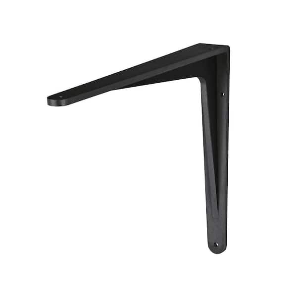 HERAKLES 11.4 in. Black Steel Heavy Duty Shelf Bracket