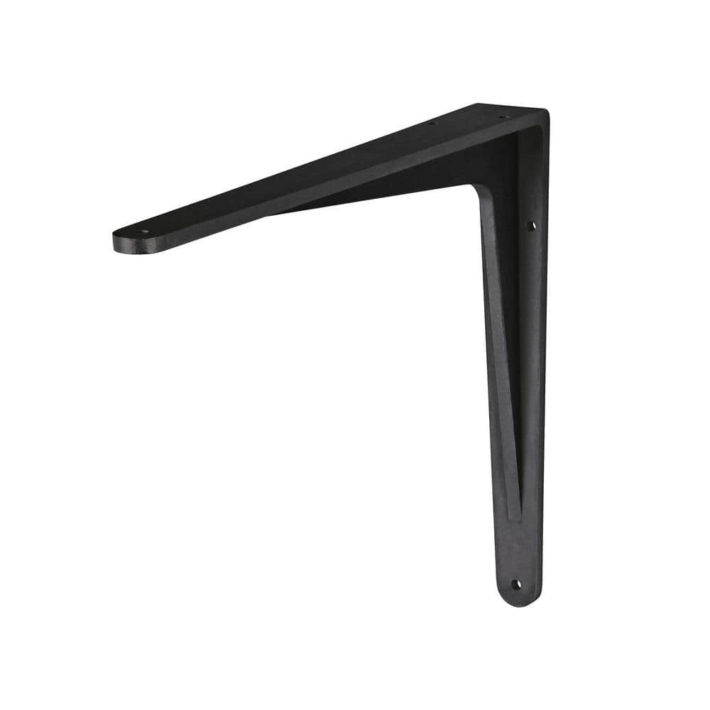 HERAKLES 11.4 in. Black Steel Heavy Duty Shelf Bracket price history on PriceWatchPro