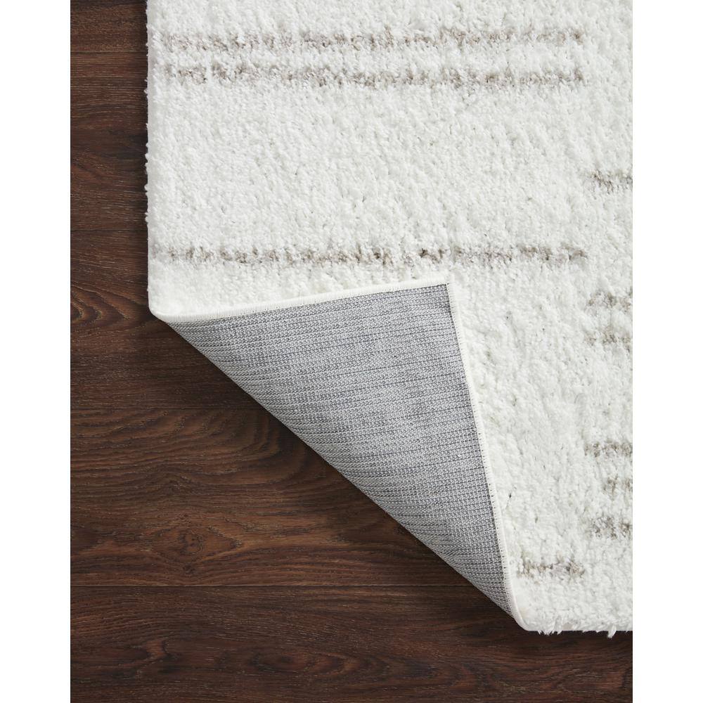 Bliss Shag Gray and White Geometric Wool Area Rug