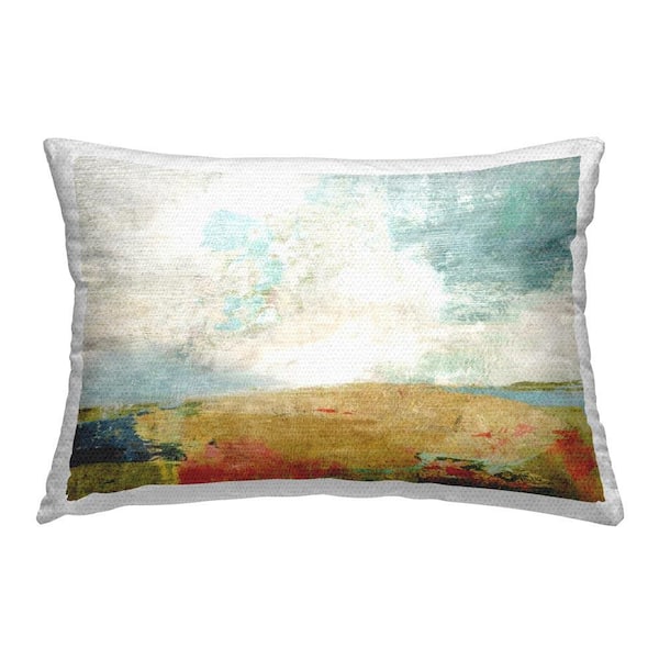 Stupell Industries Weathered Landscape Abstraction Outdoor Printed Throw Pillow by Suzanne Nicoll