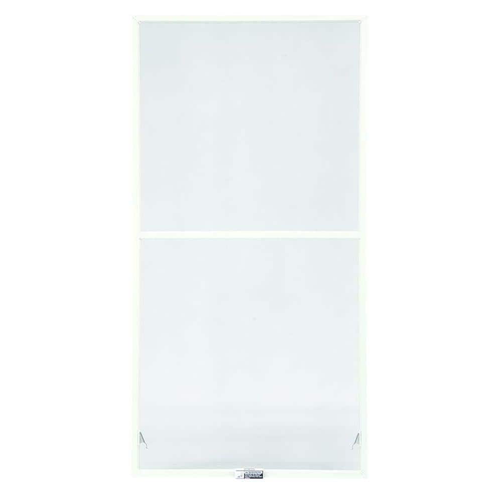 35-7/8 in. x 34-27/32 in. 200 and 400 Series White Aluminum Double-Hung Tru