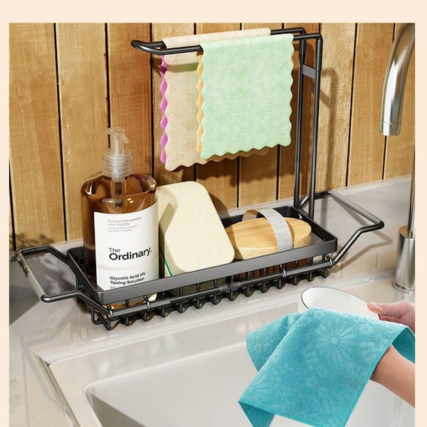 Retractable sink outlet rack