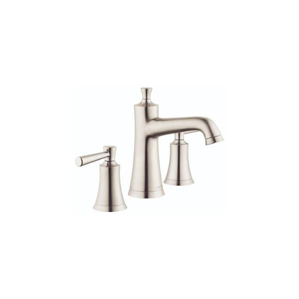 Joleena 8 in. Widespread Double Handle Bathroom Faucet in Brushed Nickel