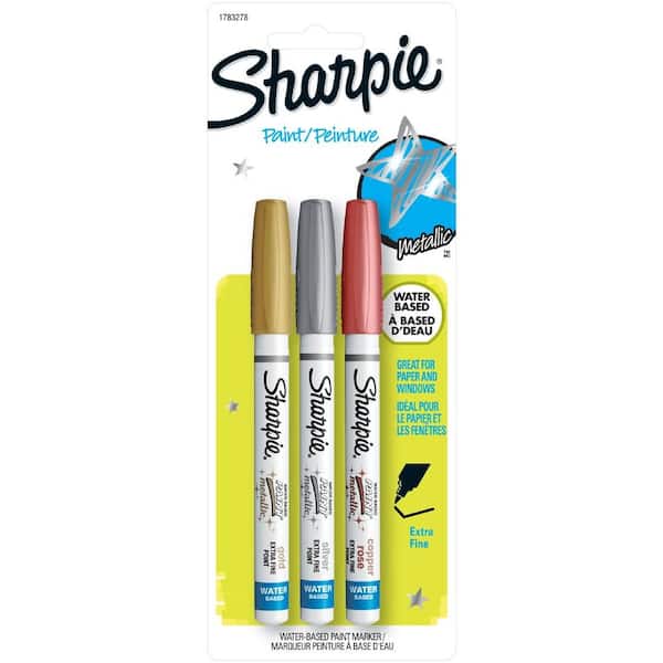 Sharpie Metallic Extra Fine Point Water-Based Paint Marker (3-Pack)