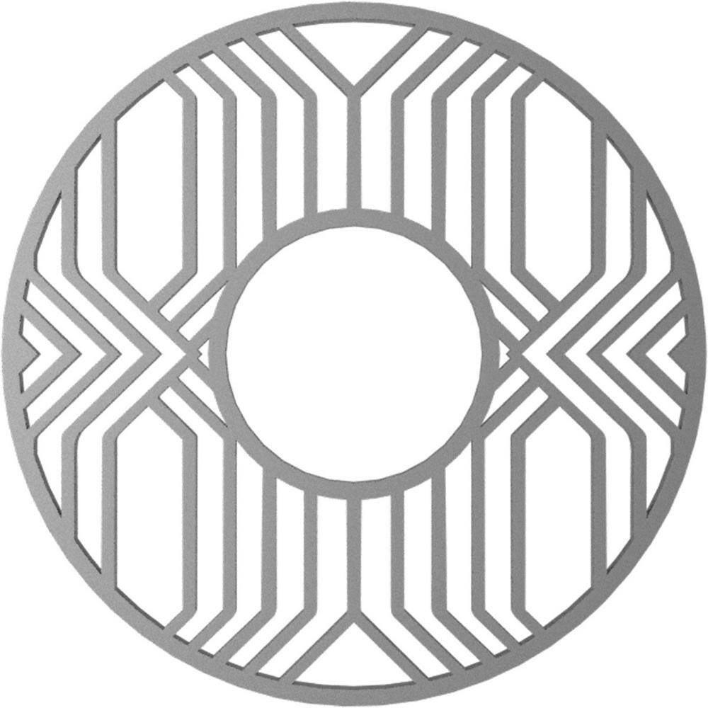 22-Inch Antiqued Pale Gold PVC Pierced Ceiling Medallion