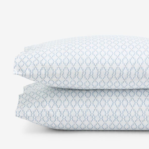 Company Cotton Feliciana Geo Garment Wash Blue Multi King Pillowcase (Set of 2)