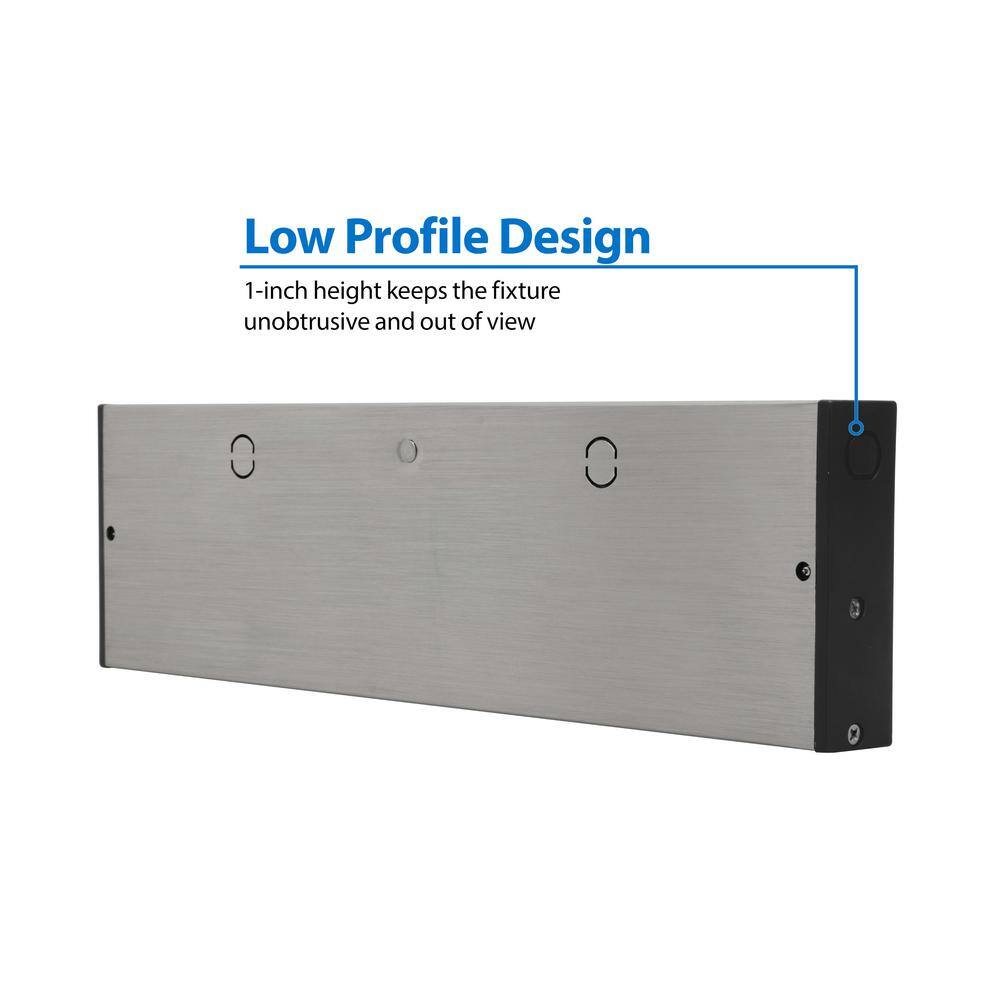 12.5'' Nickel LED Under Cabinet Light Bar