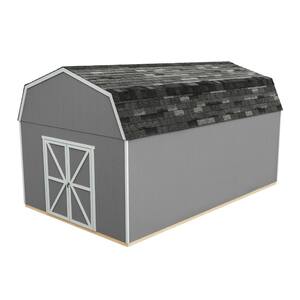 Professionally Installed Hudson 12 ft. x 24 ft. Multi-Purpose Barn Style Wood Storage Shed -Gray Shingle (288 sq. ft.)