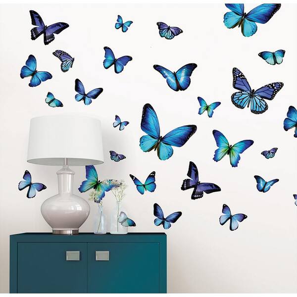 WallPops 34.5 in. x 39 in. Mariposa Butterfly Wall Decal