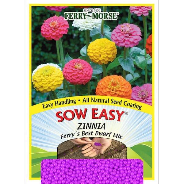 Ferry-Morse Sow Easy Zinnia Ferry's Best Dwarf Mix Flower Seeds
