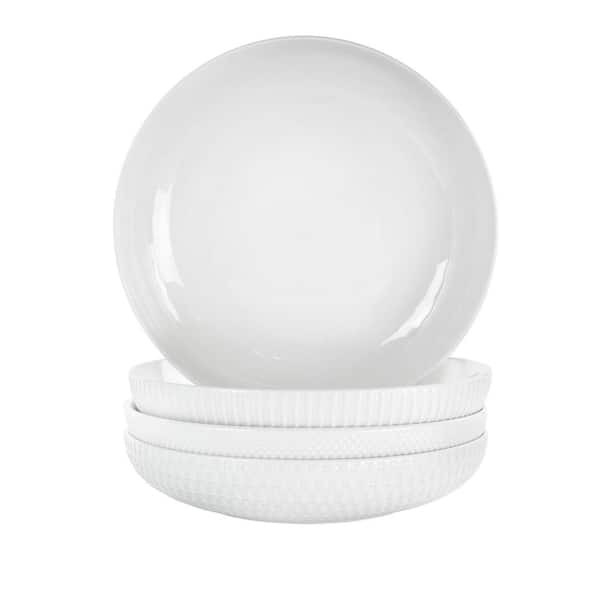 Elama 20 oz. White Porcelain Bowl (Set of 4)
