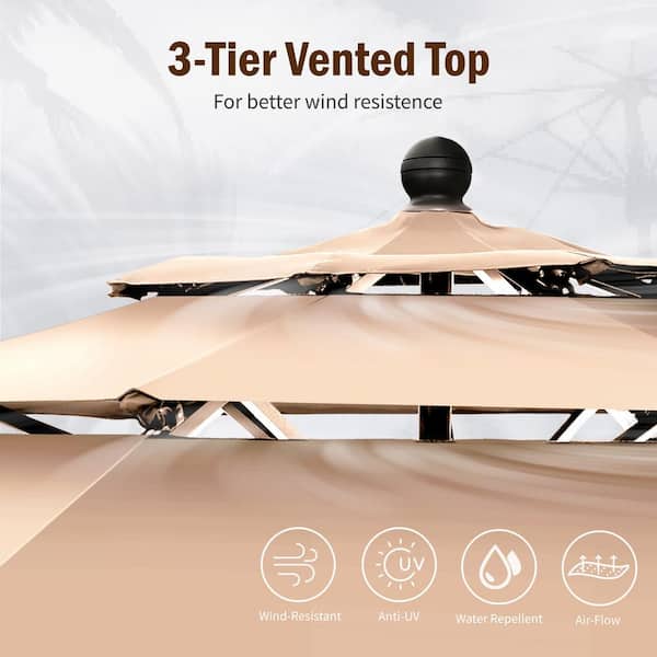 PHI VILLA 6-Piece Metal Patio Outdoor Dining Set with Black