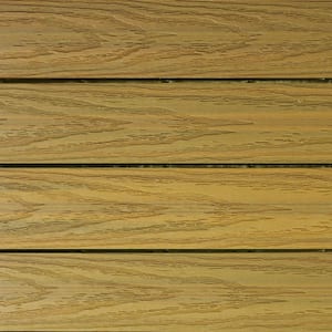 UltraShield Naturale 1 ft. x 1 ft. Quick Deck Outdoor Composite Deck Tile Sample in English Oak