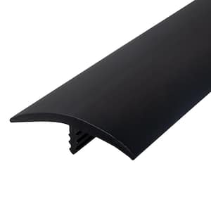 1-1/2 in. Black Flexible Polyethylene Center Barb Hobbyist Pack Bumper Tee Moulding Edging 25 foot long Coil