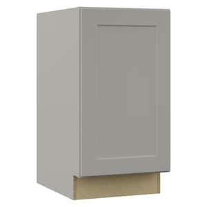 Shaker 18 in. W x 24 in. D x 34.5 in. H Assembled Pull-Out Trash Can Base Kitchen Cabinet in Dove Gray