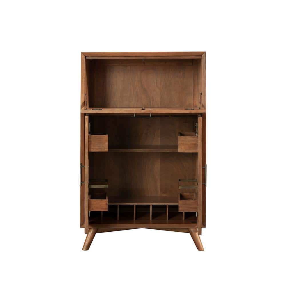 Flynn Acorn Mahogany Mid-Century Modern Bar Cabinet