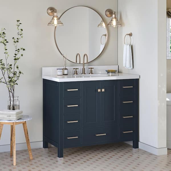 Blue Bathroom Vanity - Kemper Cabinets